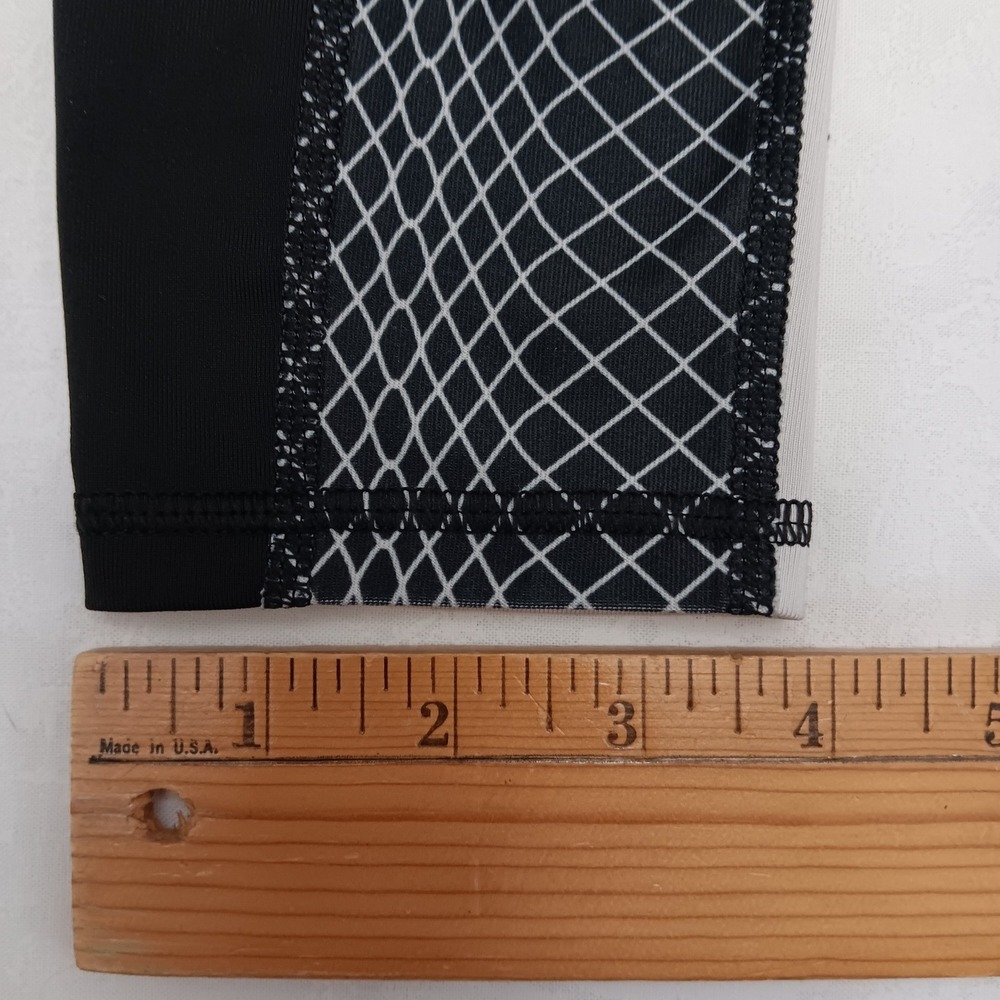 Puma Women's Black White Grid Print Activewear Leggings Style Size Small - Picture 5 of 11